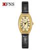 OFNS Women's Artistic Retro Barrel-Shaped Quartz Watch with Roman Numerals