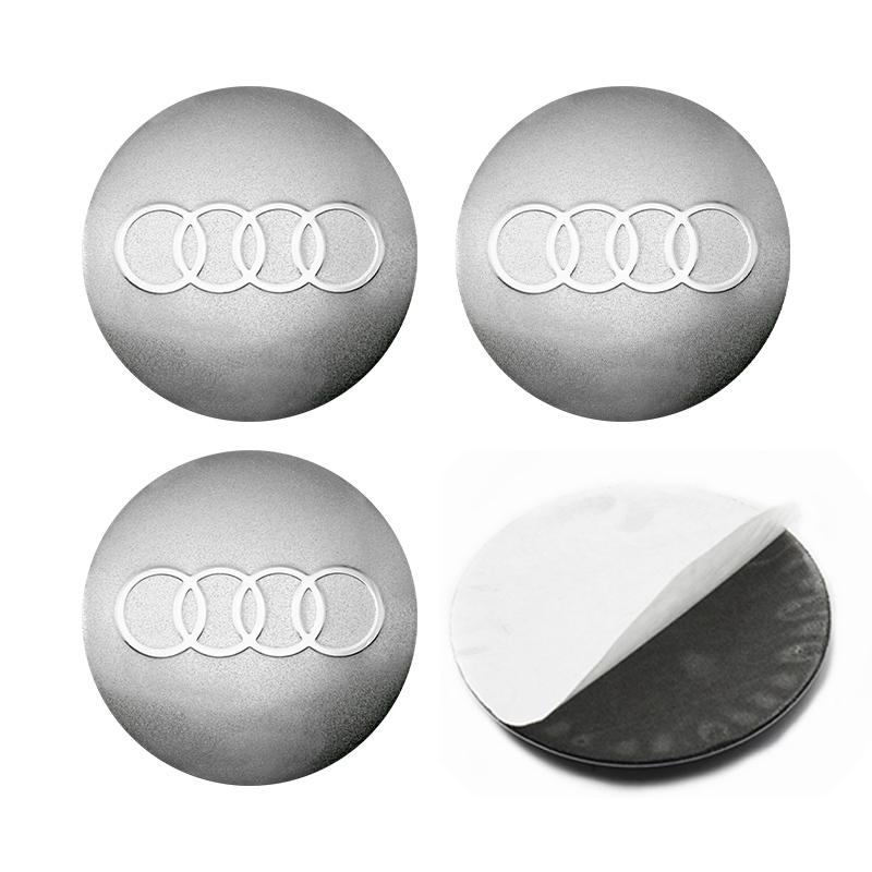 For Audi  A5 4Pcs 56mm Car Wheel Hub Cap Center Sticker Emblem Badge Decal Accessories For Audi A1 A3 A4 A5 A6 A7 Q3 Q5 Q7 RS3 RS4 RS5 S3 S4