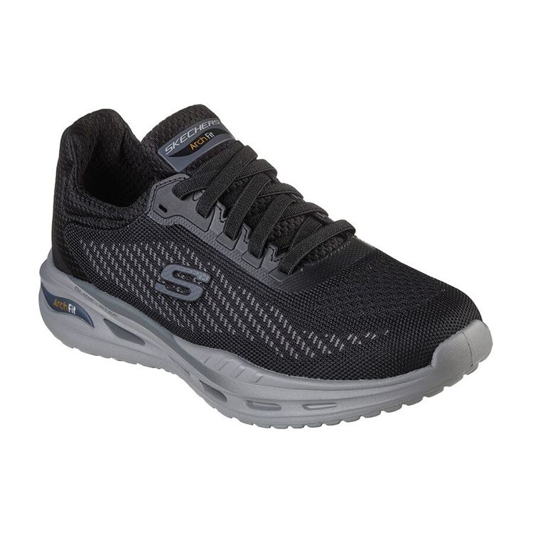 Skechers Comfortable Fabric Shock Absorbing Breathable Durable Non-Slip Low-Top Running Shoes Men sneaker Black 210434-BLK