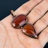 Carnelian Copper Electroformed Pendant, Handmade Gemstone Pendant Jewelry, Gifts For Wife Brand New Pendant