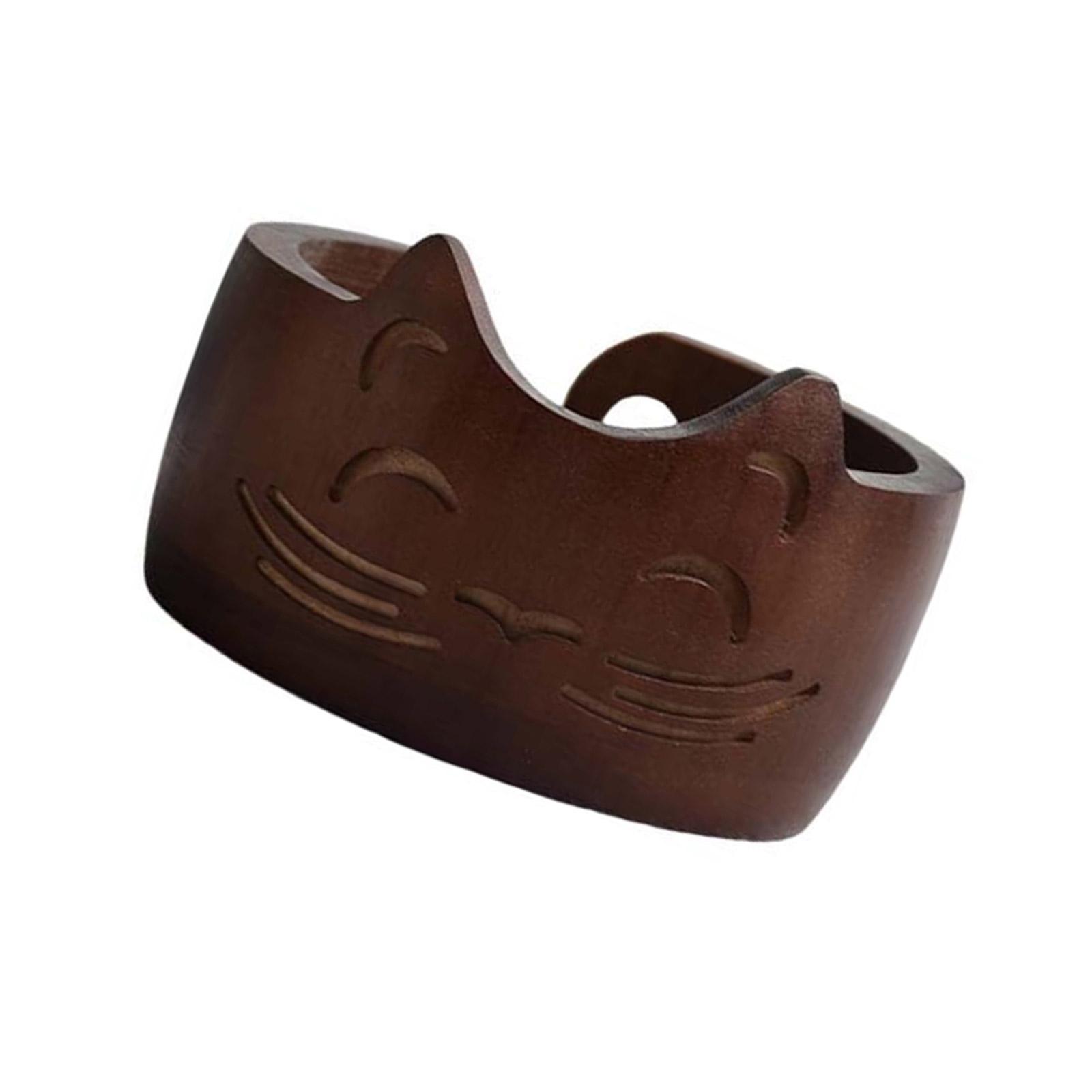 

Чаша для вязания 17x10см Дерево Форма кошек Легко использовать для мамы, бабушки, любителей рукоделия Организация принадлежностей для вязания крючком A