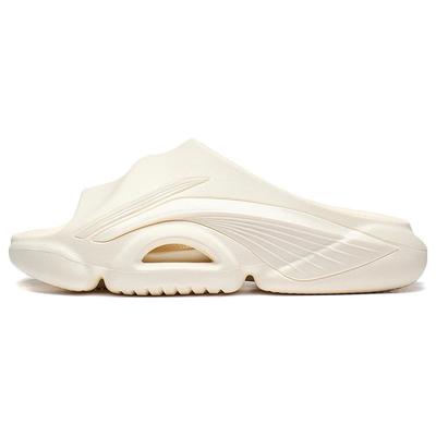 Li Ning BADFIVE Claquettes Glissières Silencieuses Pantoufles Femmes Blanc Vanille ABTT006-1
