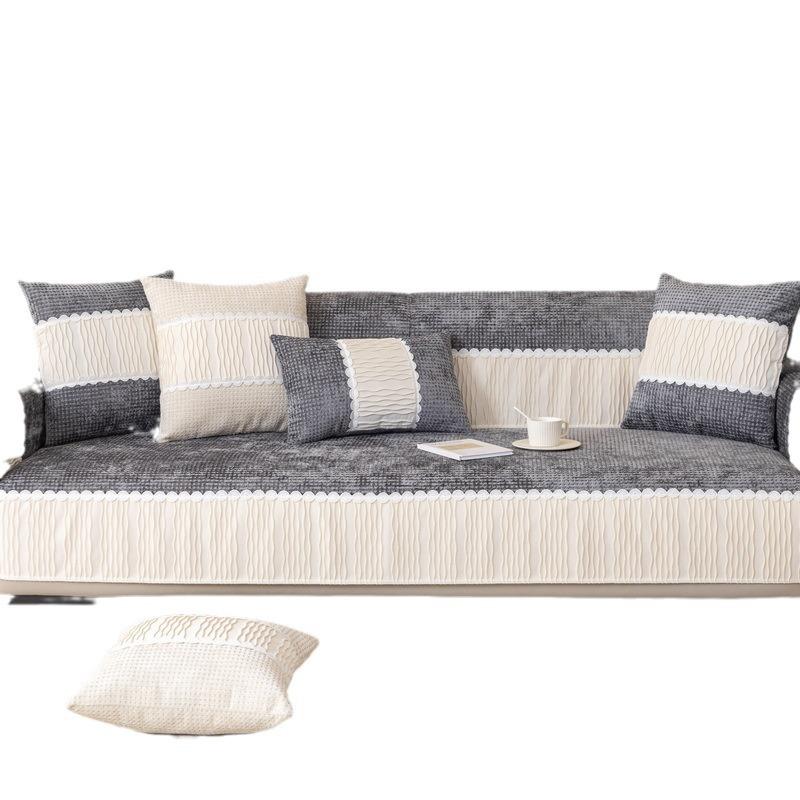 French Cream Style Sofa Cushion Four Seasons Universal Chenille Leather Sofa Cover Cushion Cover Towel