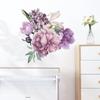 Large Purple Peony Flower Wall Sticker Self-Adhesive Elegant Wall Art for Bedroom Headboard Hallway Wall Decoration