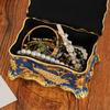 Decorative Peacocks Design Jewelry Box in Colorful Zinc Alloy Material for Vanity Table Organization and Jewelry Protections