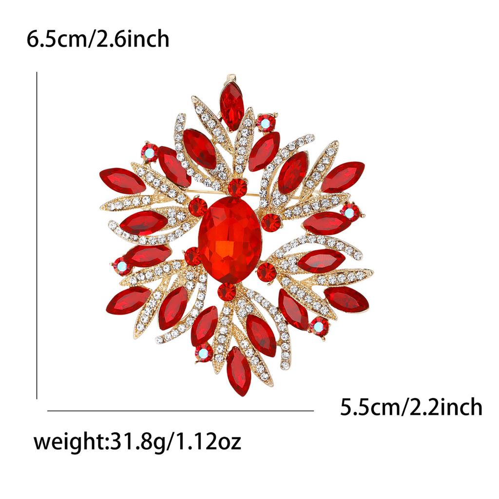 Women Glass Brooch Rhinestone Shining Boutique Decoration Badges Pins