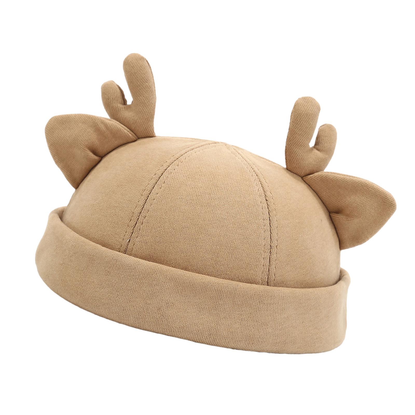 

Винтажная шапка-бини, рождественская шляпа, шляпа-докер, шляпа без полей, регулируемая шляпа с ушками оленя, универсальная для женщин и мужчин 1