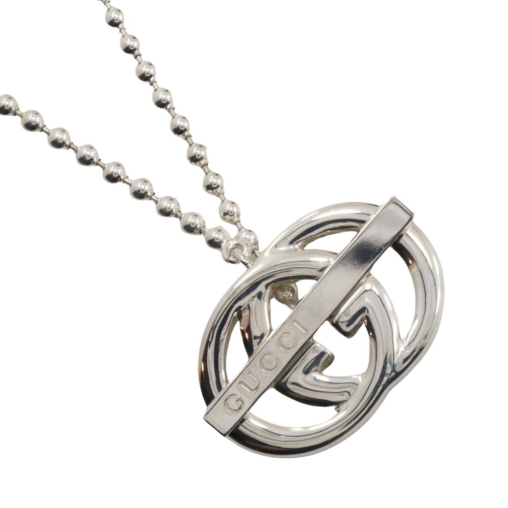 

GUCCI Interlocking G Necklace Silver925 39.2g Women Used