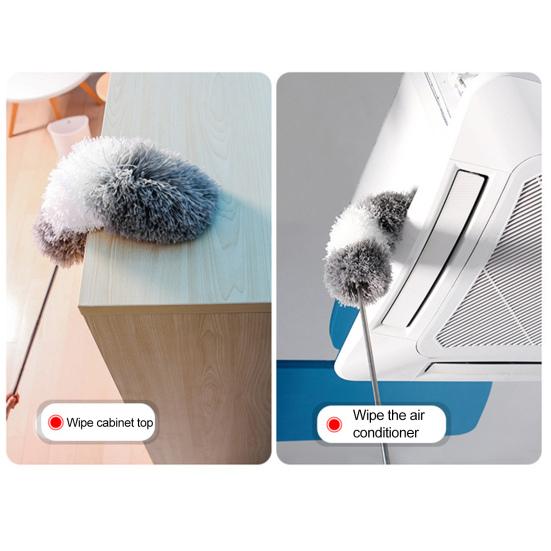 Miotła do czyszczenia z mikrofibry Teleskopowy długi uchwyt Wielofunkcyjne narzędzie do usuwania kurzu Ręczne