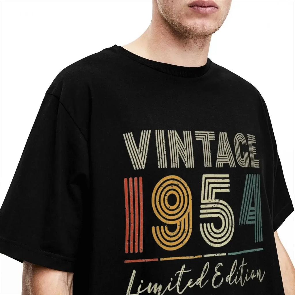 Men's T-Shirt 70 Years Old Gifts Vintage 1954 Casual Cotton Tees Short Sleeve 70th Birthday T Shirt Round Collar Clothing
