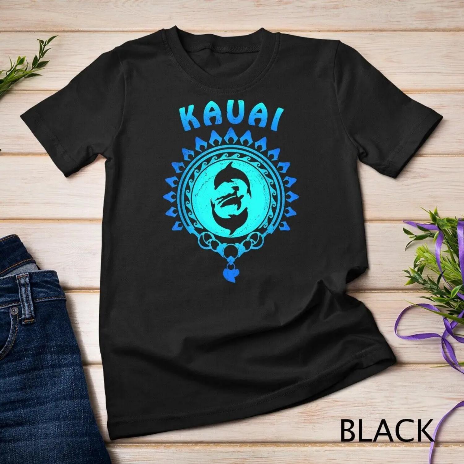 Dolphins and Sea Turtle Polynesian Kauai T Shirt XXXXXL