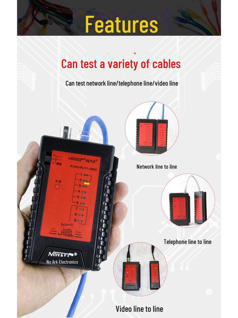 Nofangzhou Smart NF-468 Network and Line Tester for Cable Detection