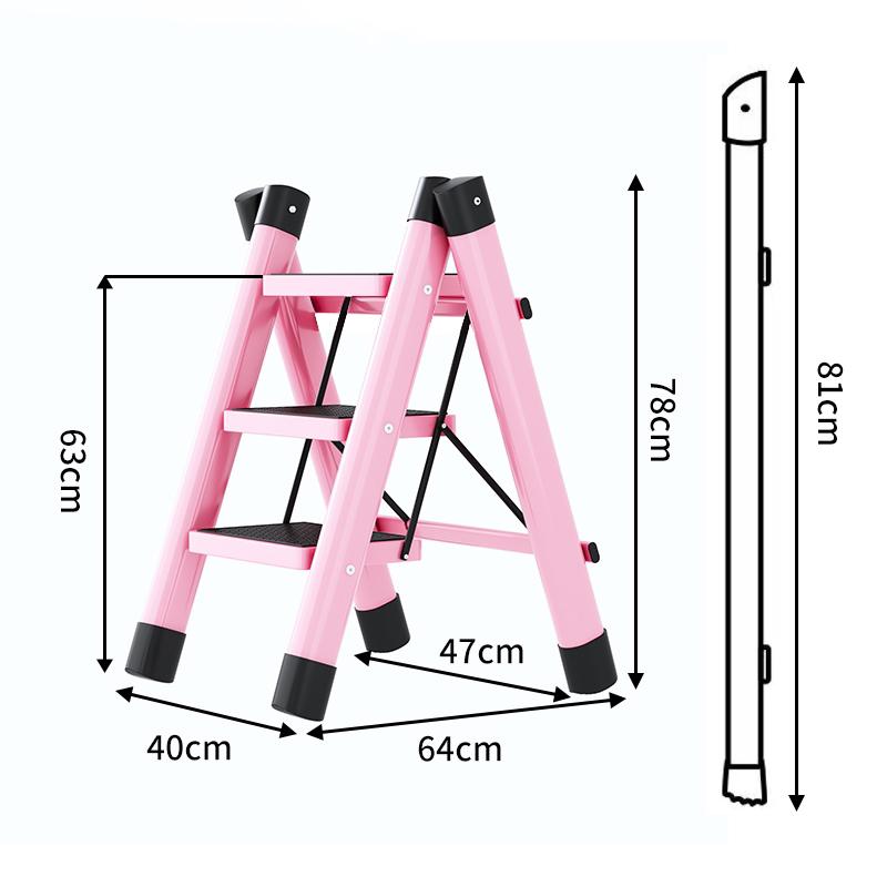 

Стремянка складная 3 ступеньки нескользящая водонепроницаемая нержавеющая бытовая техника синяя