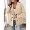 2025 Autumn Winter Women's Solid Color Corduroy Blazer Coat Fashion Outerwear for Europe America