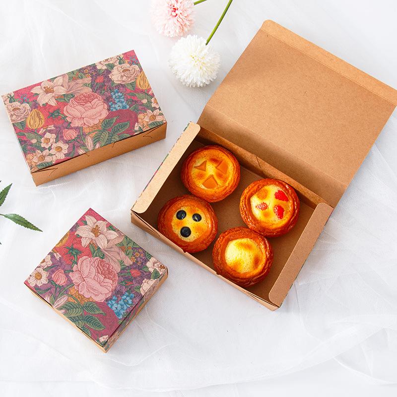 WTEMPO Retro Printed Rectangular Flip Cover Gift Boxes Foldable DIY Paper Packaging Boxes Ideal for Storing and Gifting Delicate Items