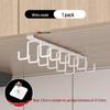 Double Row No-Drill Seamless Cabinet Door Hanging Storage Rack with Hooks