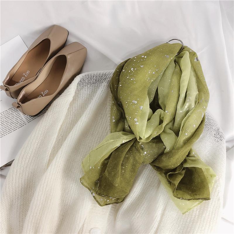 Spain Fashion Ombre Glitter Viscose Shawl Scarf Women Bling Bling Shimmer Pashmina Stole Wrap Snood Muslim Hijab 180*90Cm