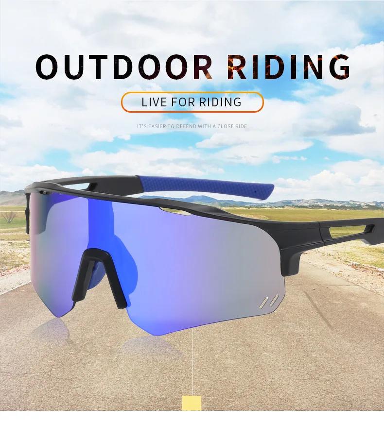 New Sports Cycling Sunglasses UV Protection Trendy Men Women Bicycle Outdoor Glasses Anti Light Fashionable