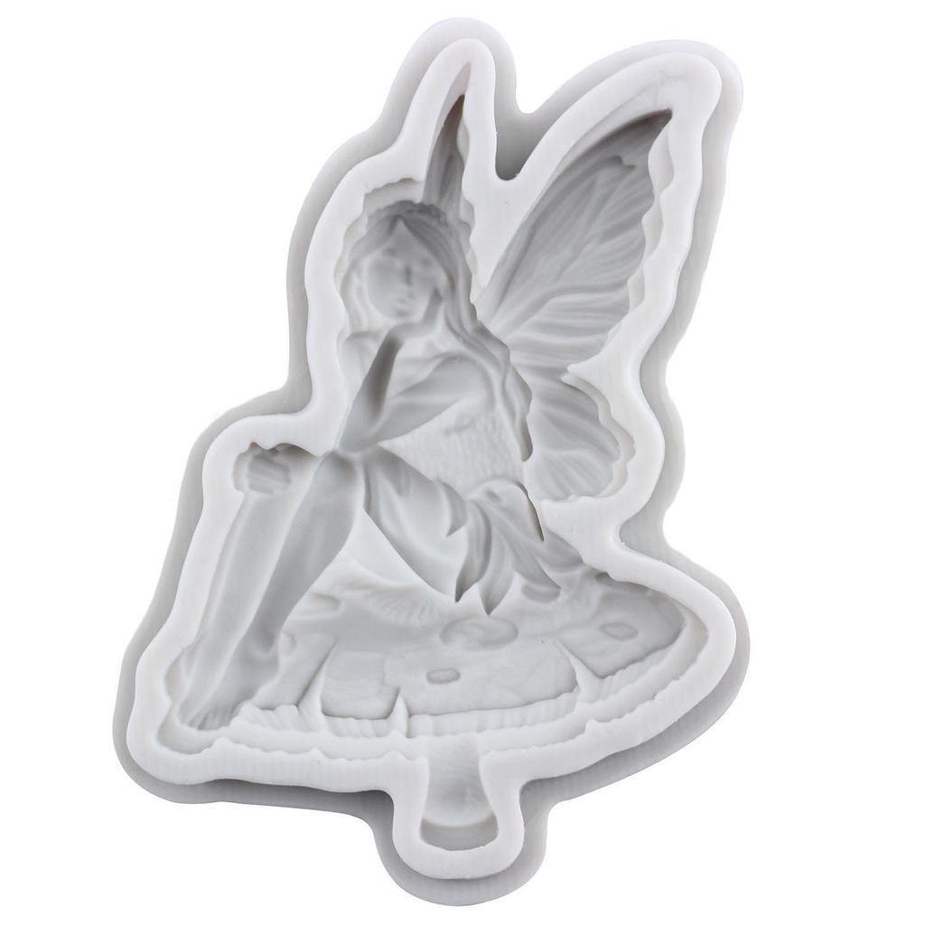 Silikonowe formy Wróżka Kwiatowa Wróżki Anioł Forma Fondant Narzędzia do Dekoracji Tortów Topper na Babeczki Cukierki Czekolada Forma do Gumpasty