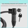 Bicycle Lock With Code Key Locking System For Mountain And Road Cycling Security