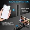 Lightweight Mini Aluminum Alloy Selfie Stick with Bluetooth Remote Extendable Stand for iPhone Mobile Phone Video LiveStreaming