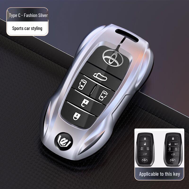 Metal Shell Key Case for 2015-2025 Toyota Alphard