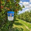 Outdoor Fruit Fly Trap Hanging Container Solar Powered LED Light Fruit Fly Catcher for Garden Patio Porch Insect Control