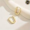 Stainless Steel Smooth Metal Hoop Earrings for Women Girls Men Oval Shape Circle Round Hoops Jewelry Gifts Fashion Accessories