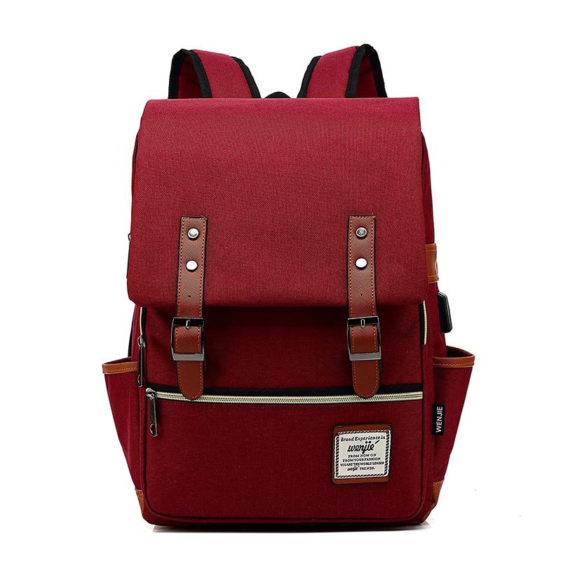 Original Computer Backpack Retro Preppy Style Oxford Outdoor Canvas Bags Japan Style Hip-Hop Bag With USB Charging