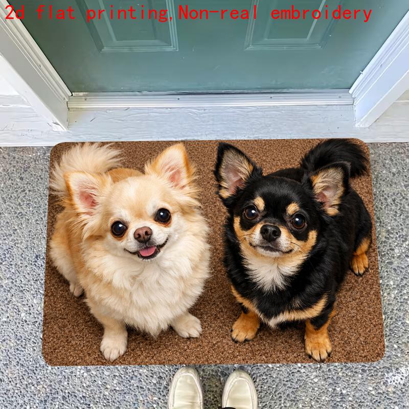 1 Stuks Anti-Vermoeidheid Deurmatten, Chihuahua Print Waterdicht Antislip Dik Gekussend Deurmat Zwaar Uitvoering Comfort Staande Mat voor Deur