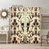2 pcs   versatile polyester transparent curtains for home decoration Gothic Skull & Floral Peel for use in bedrooms and living