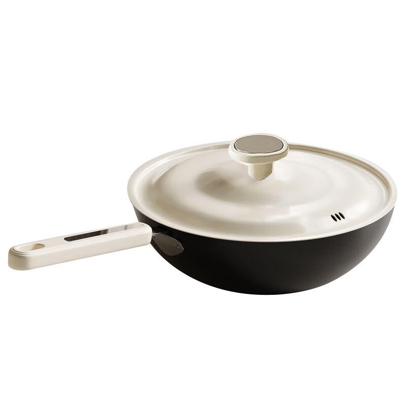 Wutuo 32cm Refined Iron Wok with Lid