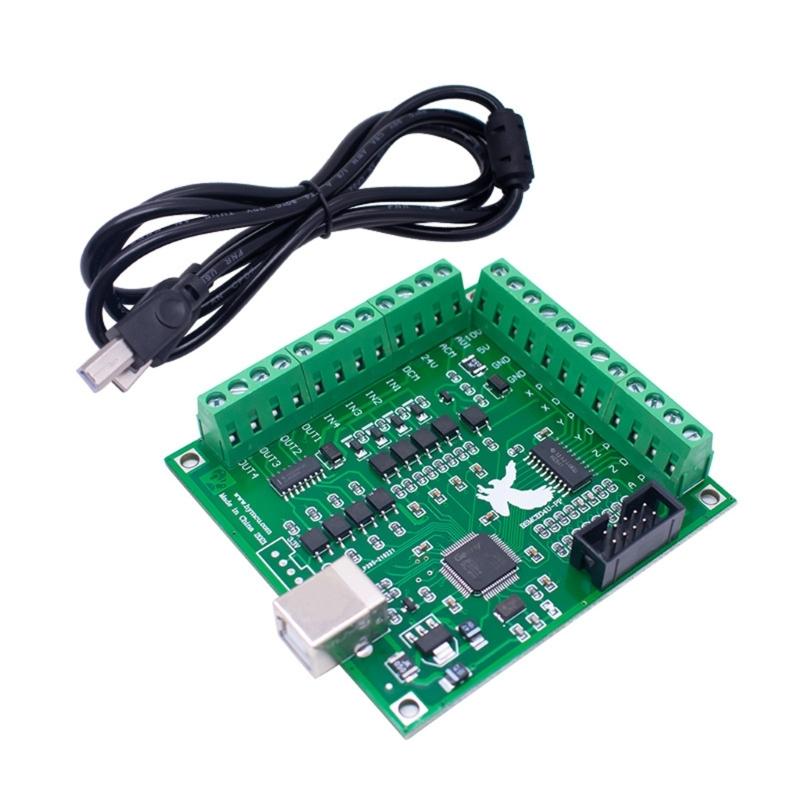 Plug Play Design Industrial USB Breakouts Board for 4 Axes Control 100Khz Pulse Motion Controller High Reliability