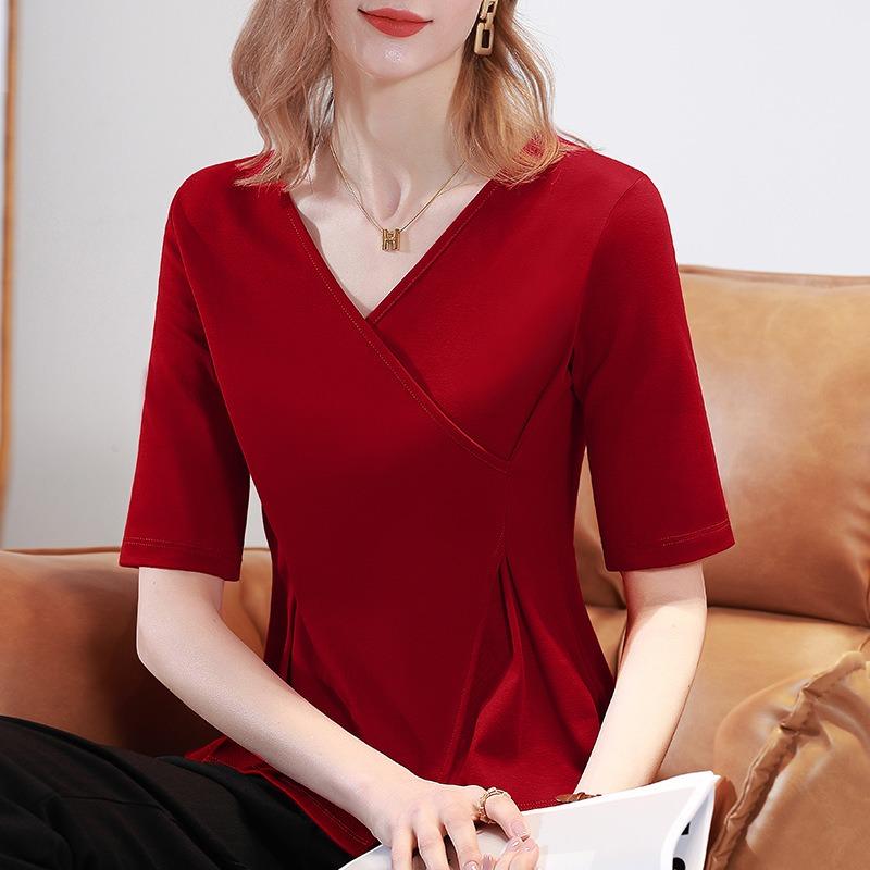Bottom shirt women's new women's clothing temperament slim-fitting long-sleeved irregular design niche top