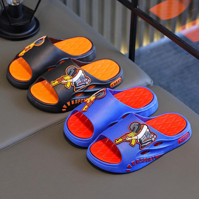 Kids Non-Slip Cartoon Slippers for Indoor & Bath - Cute Summer Design for Boys, Girls & Parent-Child