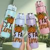 1PC Its Fall Time Pumpkin 750ml Color Plastic Sports Water Bottle Leakproof Flip Straw Lid Suitable for Sports Office Home Use