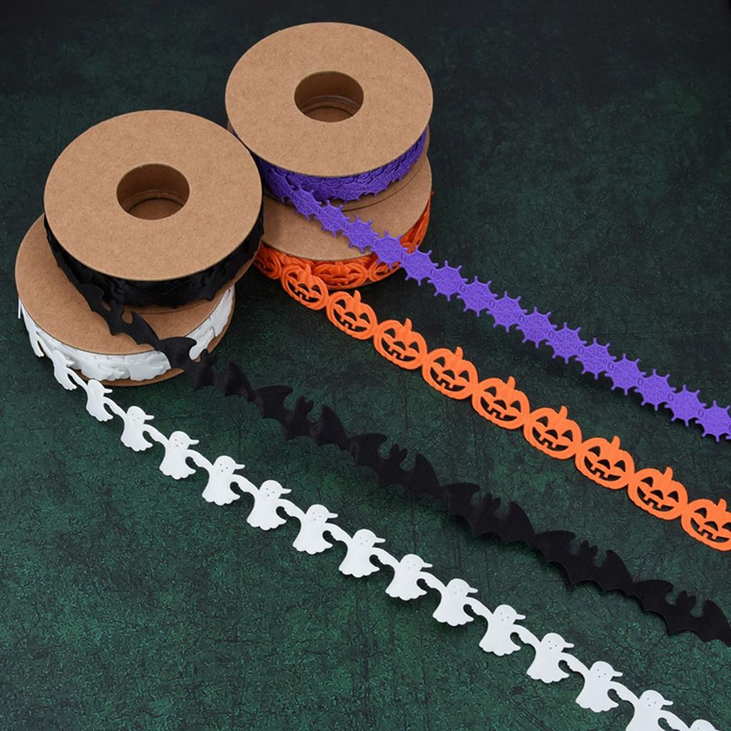 Halloween Ribbon Festival Dress Up Arrangement Embosed Ribbon Packing Home Decoration Gift Wrapping Tape