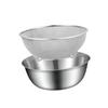 Stainless Steel Colander Basket with Basin Fine Mesh Strainer and Food Strainers Set