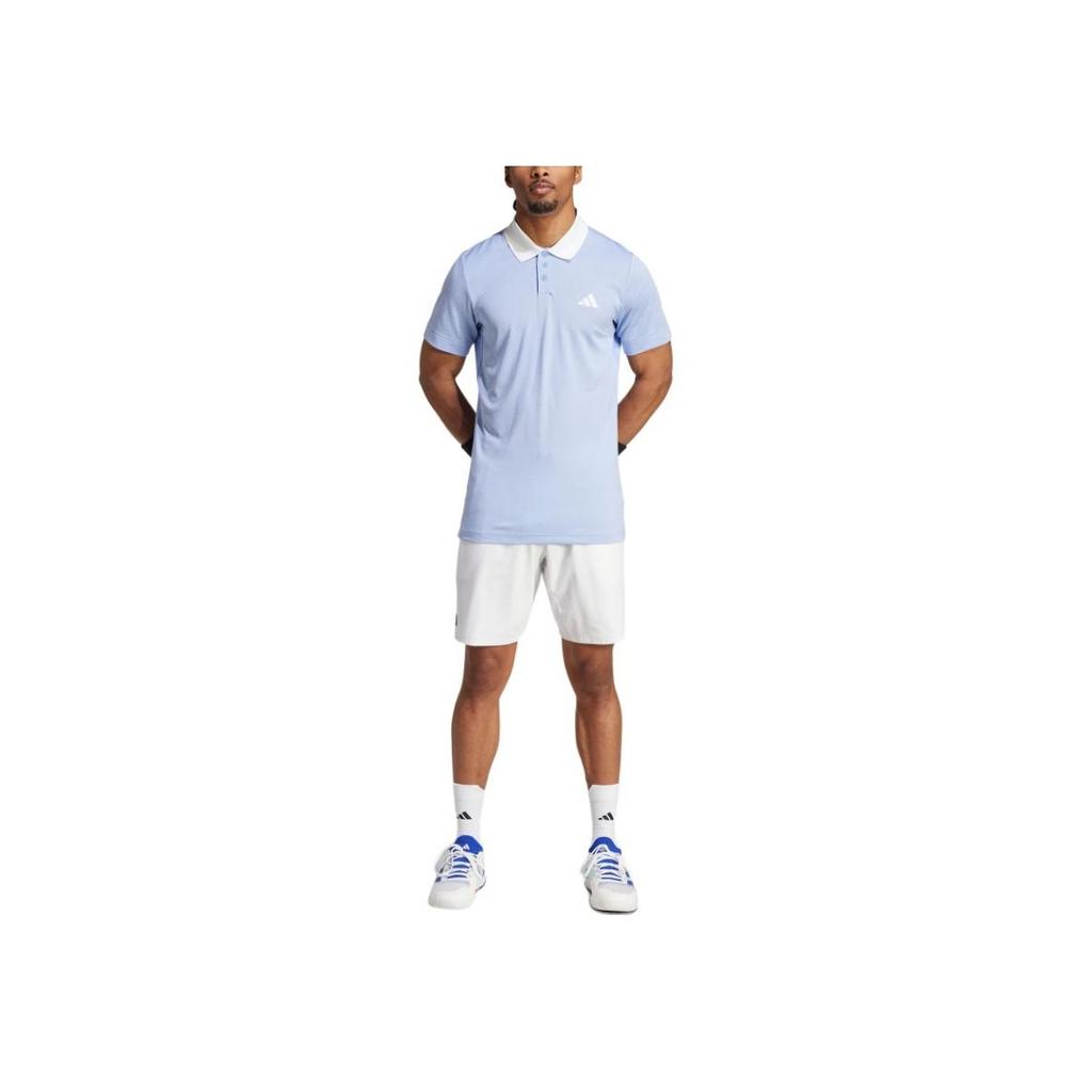 Adidas Tennis Freelift Soft Comfortable Breathable Cool Sports Polo Shirt Men Tops Light-Blue IW6227