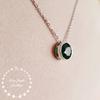 Round Emerald Solitaire Necklace, Classic Bezel Set Round Emerald Pendant, May Birthstoen Necklace