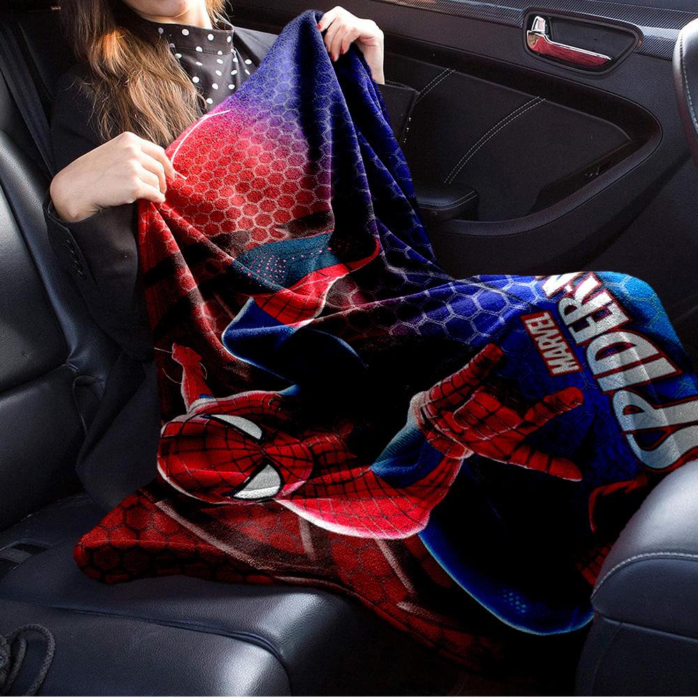 1pc Flannel Spiderman Cartoon Pattern Bed Blanket, Sofa Blanket, Home Decor, Room Decor, Birthday Gift, Christmas Giftc057