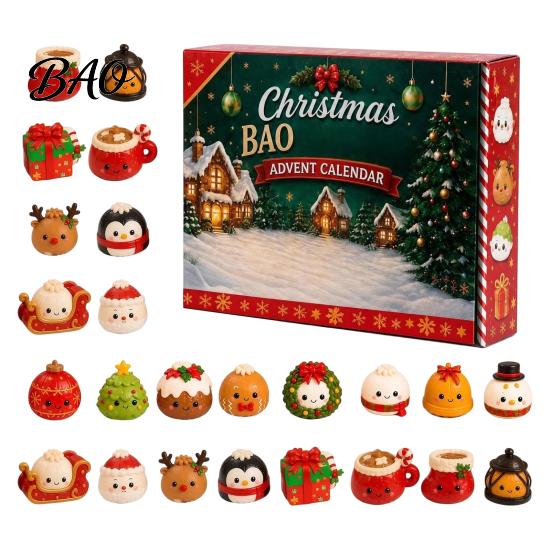 Weiche Silikonspielzeuge Weihnachten Quetsch-Adventskalender 2026, 24 Tage Knödel Fidget Countdown Nikolausgeschenke für Kinder Kalender, Sensorischer Stress
