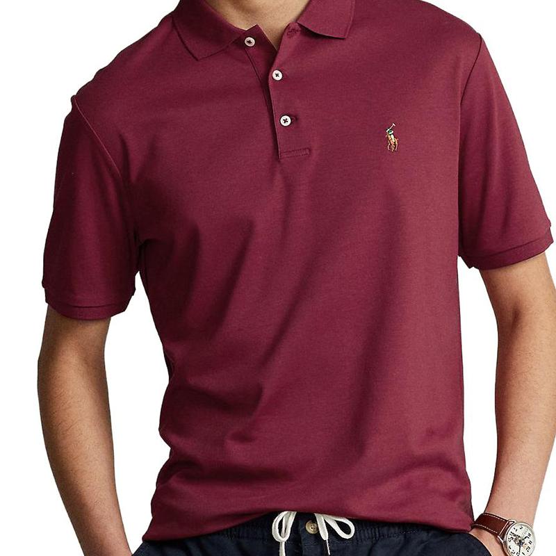 Polo Ralph Lauren SS23 Logo Solid Color Short Sleeve Polo Shirt Men Tops Red 710870645-020
