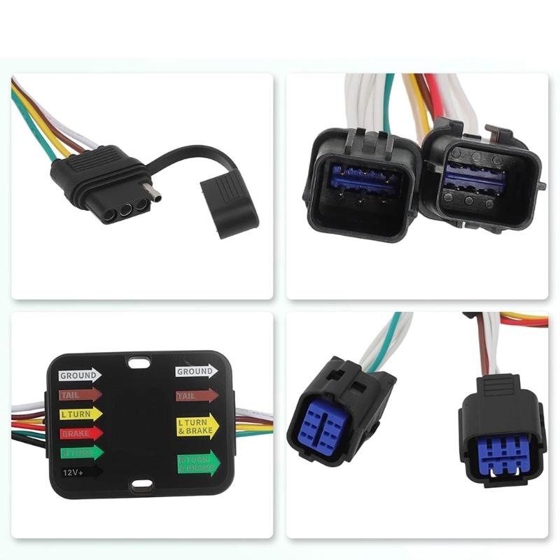 56491 Quick Install 4-Flat Trailer Harness for 2023-2025, Powered 4-Pin Wiring Kit for Tail Brake Turn Signal Towing Use