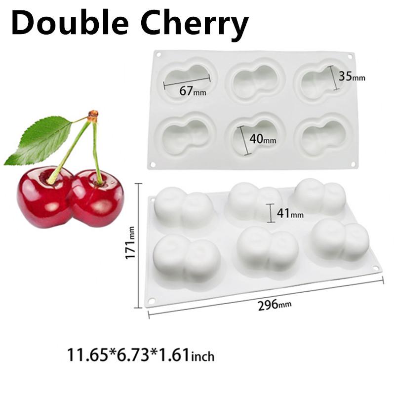 

3D Силиконовые формы для муссовых тортов с фруктами: Груша, Яблоко, Ананас, Персик, Дуриан, Малина.