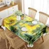 3D Flowers Rose Tree Tablecloth Watercolor Art Drawing Rectangle Table Cover for Living Room Dining Room Coffee Table Decor