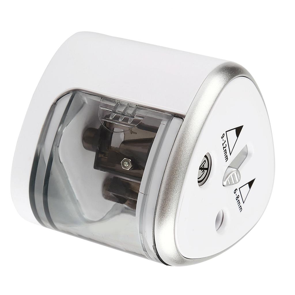 Tenwin Gray Double Holes Electric Pencil Sharpener School  Office Stationery