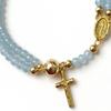 Fashionable Alloy Link Bracelet Ceramic Detail Crucifix Charm Link Chain For Birthday And Anniversary Gift