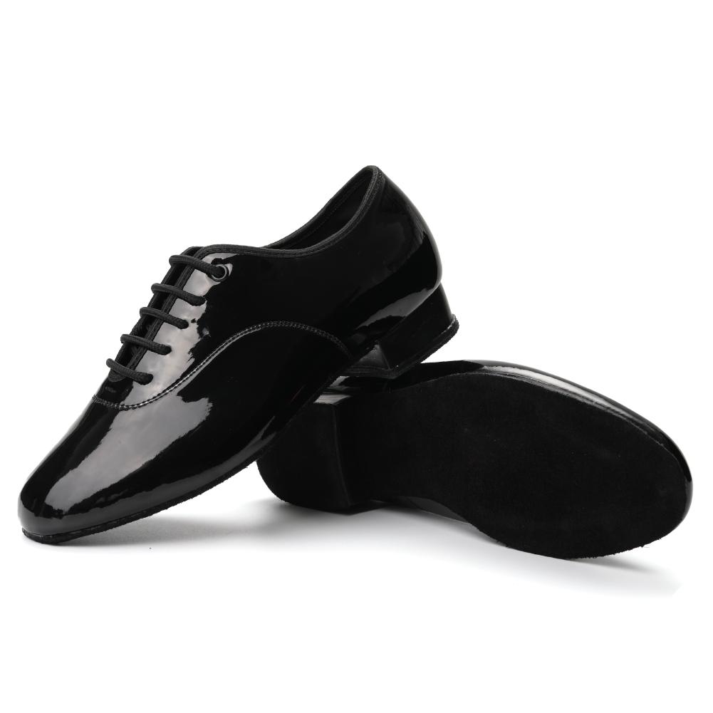 Herren Jungen Atmungsaktive Gesellschaftstanzschuhe Latein Jazz Tango Walzer Schwarze Lederschuhe
