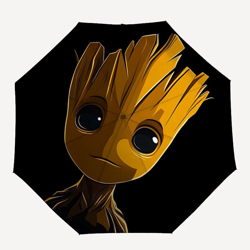 

1PC Groot Pattern Automatic Folding Umbrella, Portable Collapsible Design, Casual Outdoor Accessory, For All Seasons yy250912013